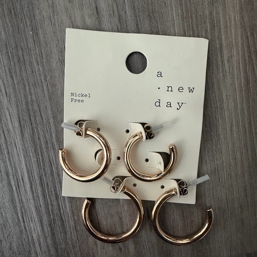 A New Day Shiny Gold Earrings